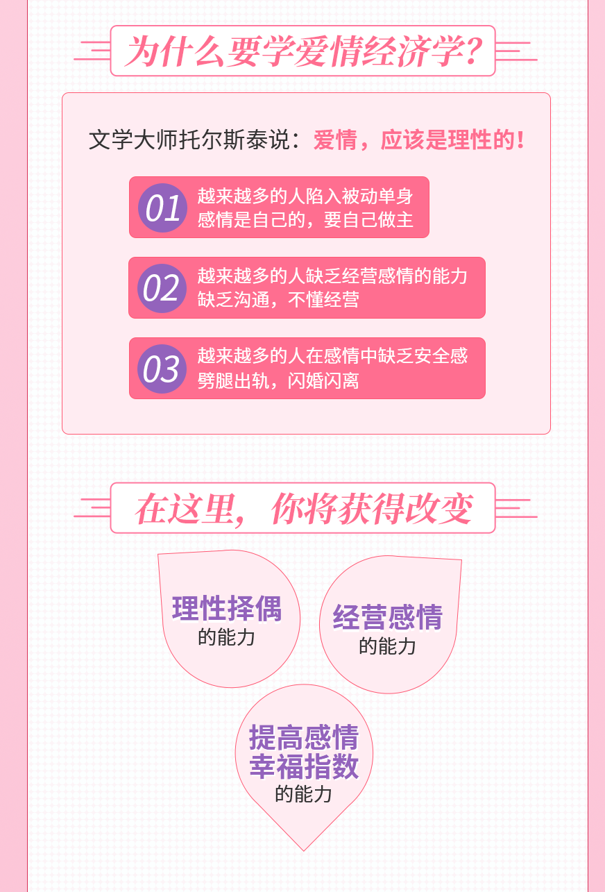 15節(jié)愛情經(jīng)濟學課，讓你魅力綻放，幸福永久插圖2