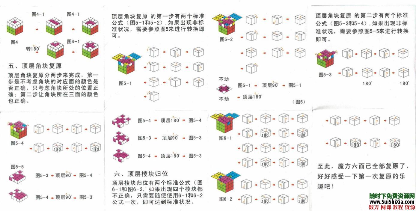 大量三階四階五階六階魔方還原教程資源，以及其他益智競速玩具教程分享_趣資料視頻資源插圖3