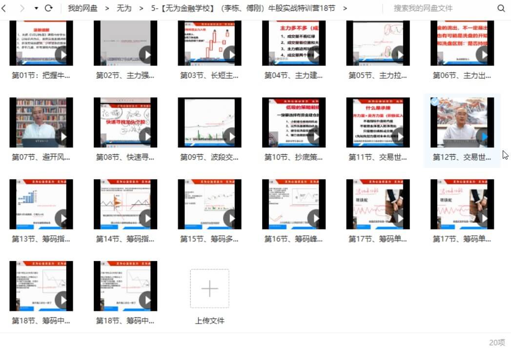 無為學院（李棟、傅剛）牛股實戰(zhàn)特訓營18節(jié)_百度云網盤教程視頻插圖1