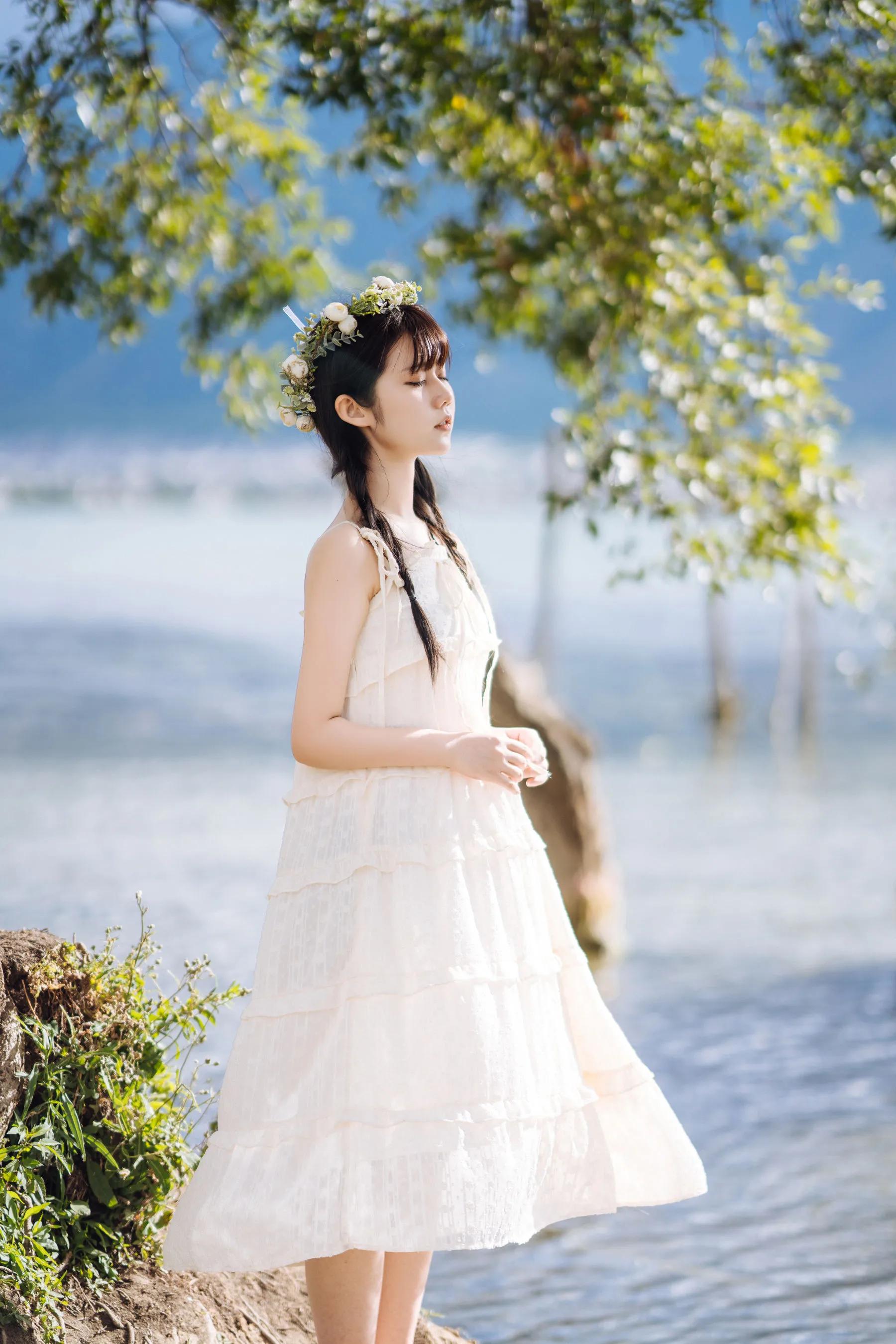 喵糖映畫(huà) 海邊姑娘（鏡醬）純色白裙，嚶嚶嚶插圖12