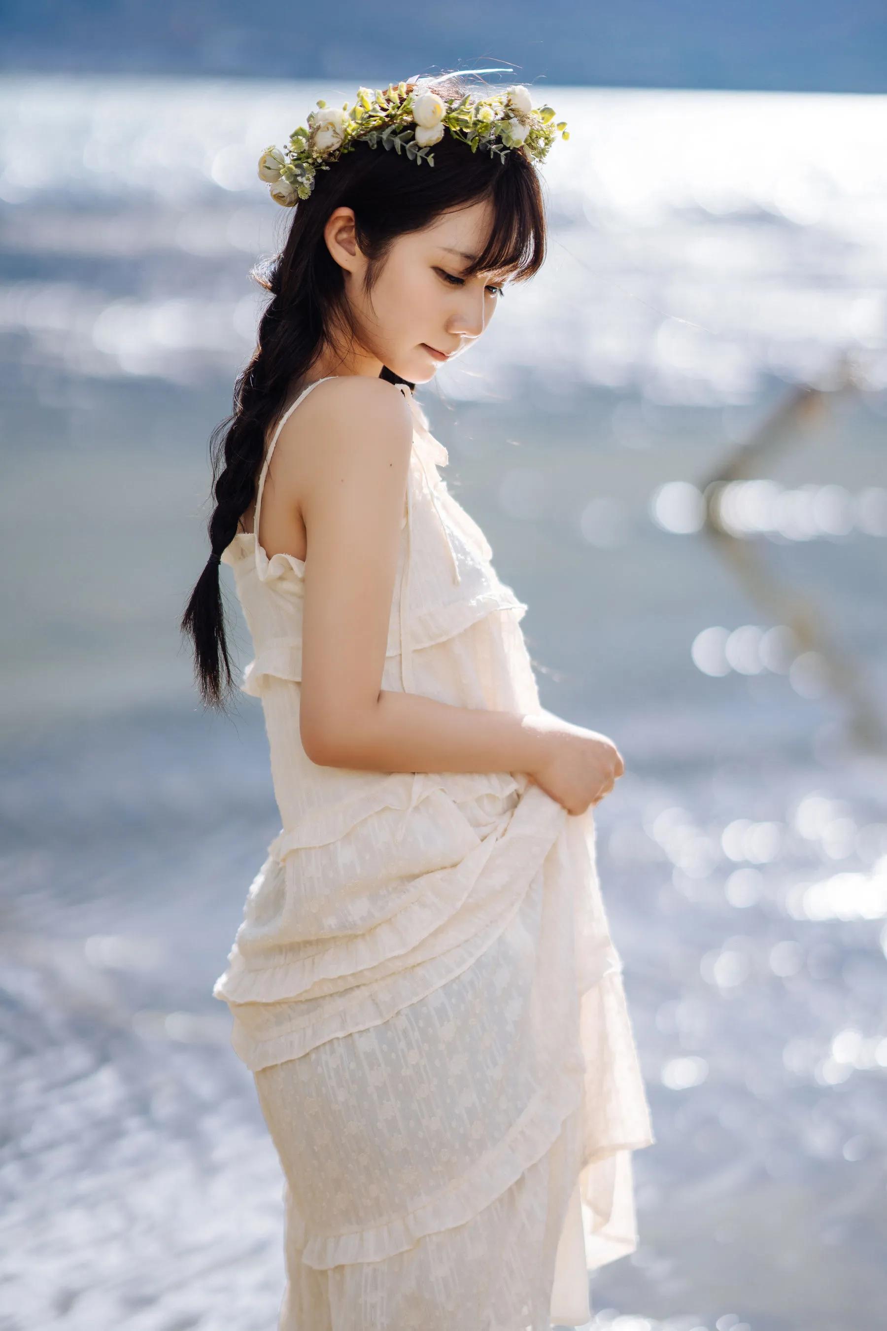 喵糖映畫(huà) 海邊姑娘（鏡醬）純色白裙，嚶嚶嚶插圖8