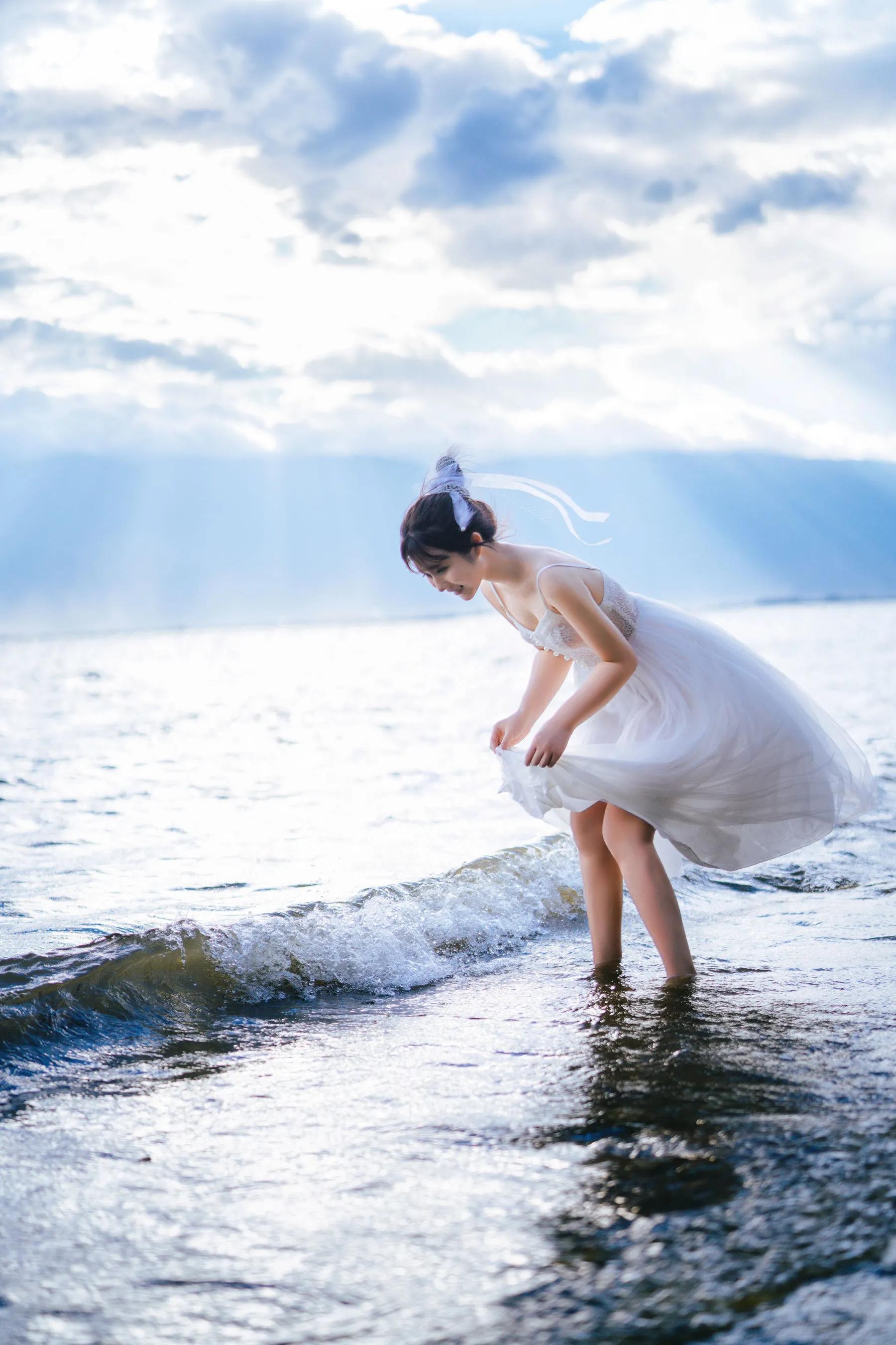 喵糖映畫(huà) 海邊姑娘（鏡醬）純色白裙，嚶嚶嚶插圖27