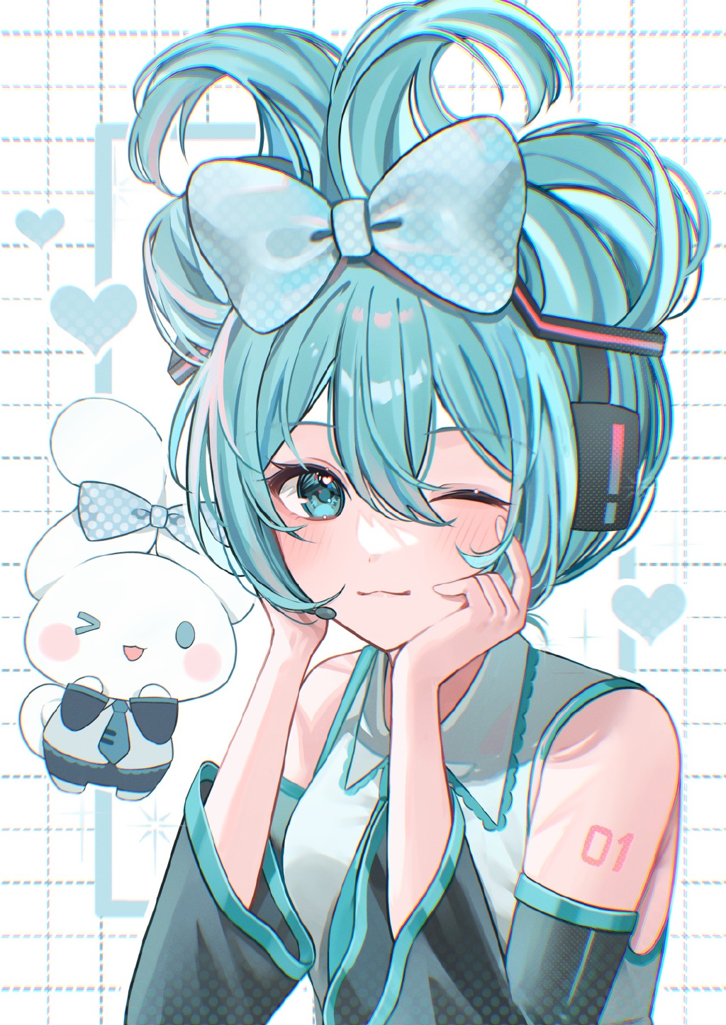 萌萌的玉桂狗初音未來組合登場，雙倍的萌萌氣息超治愈插圖7