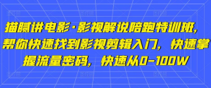 貓膩講電影?影視解說(shuō)陪跑特訓(xùn)班，幫你快速入門影視剪輯，掌握流量密碼百度網(wǎng)盤插圖