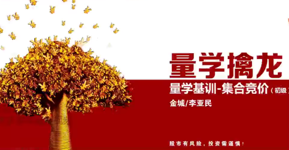 量學(xué)云講堂金城李亞民集合競價課程4集插圖