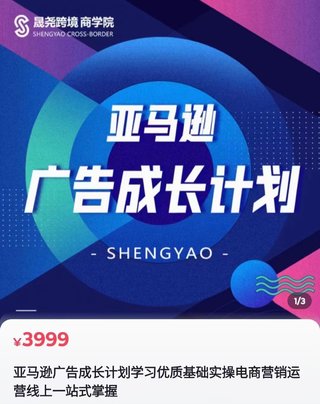 【電商上新】078. 晟堯跨境·亞馬遜廣告成長計劃 ?全面掌握廣告矩陣搭建，開源節(jié)流，讓你的流量來源多元化，課程系統(tǒng)，全面，落地，真正掌握廣告底層邏輯