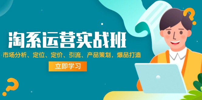 淘寶天貓運營實操課，市場分析、定位、定價、引流、產(chǎn)品策劃，爆品打造插圖