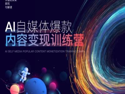 AI自媒體爆款內(nèi)容變現(xiàn)訓(xùn)練營(yíng)，20%底層邏輯，60%實(shí)操方法，20%案例拆解(即學(xué)即用)插圖