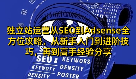 獨(dú)立站運(yùn)營(yíng)從SEO到Adsense全方位攻略，從新手入門到進(jìn)階技巧，再到高手經(jīng)驗(yàn)分享插圖